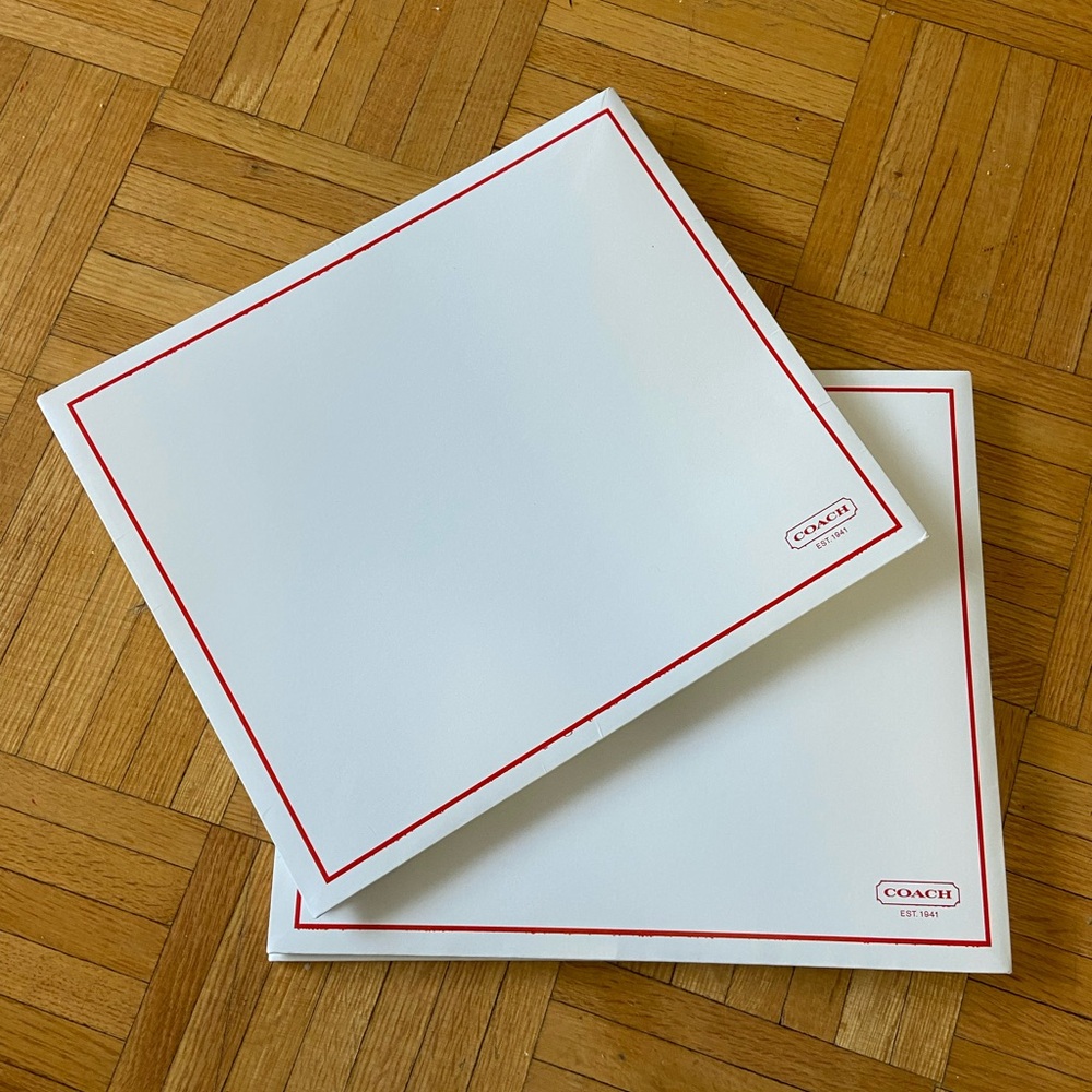 Coach White Boxes with Red Trim